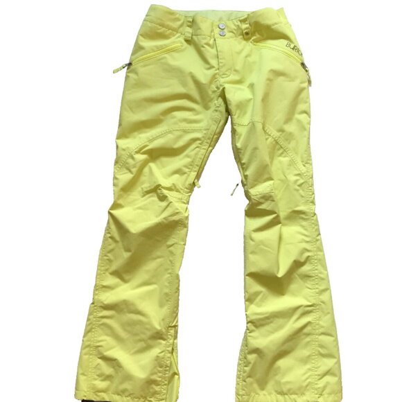 Burton Pants - Burton Dryride Snow Boarding Ski Pants Womens Small Neon Yellow Indulgence